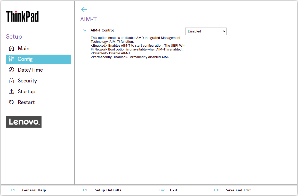 AIM-T Settings