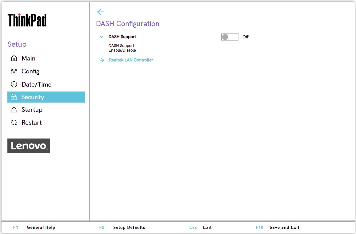 DASH Configuration